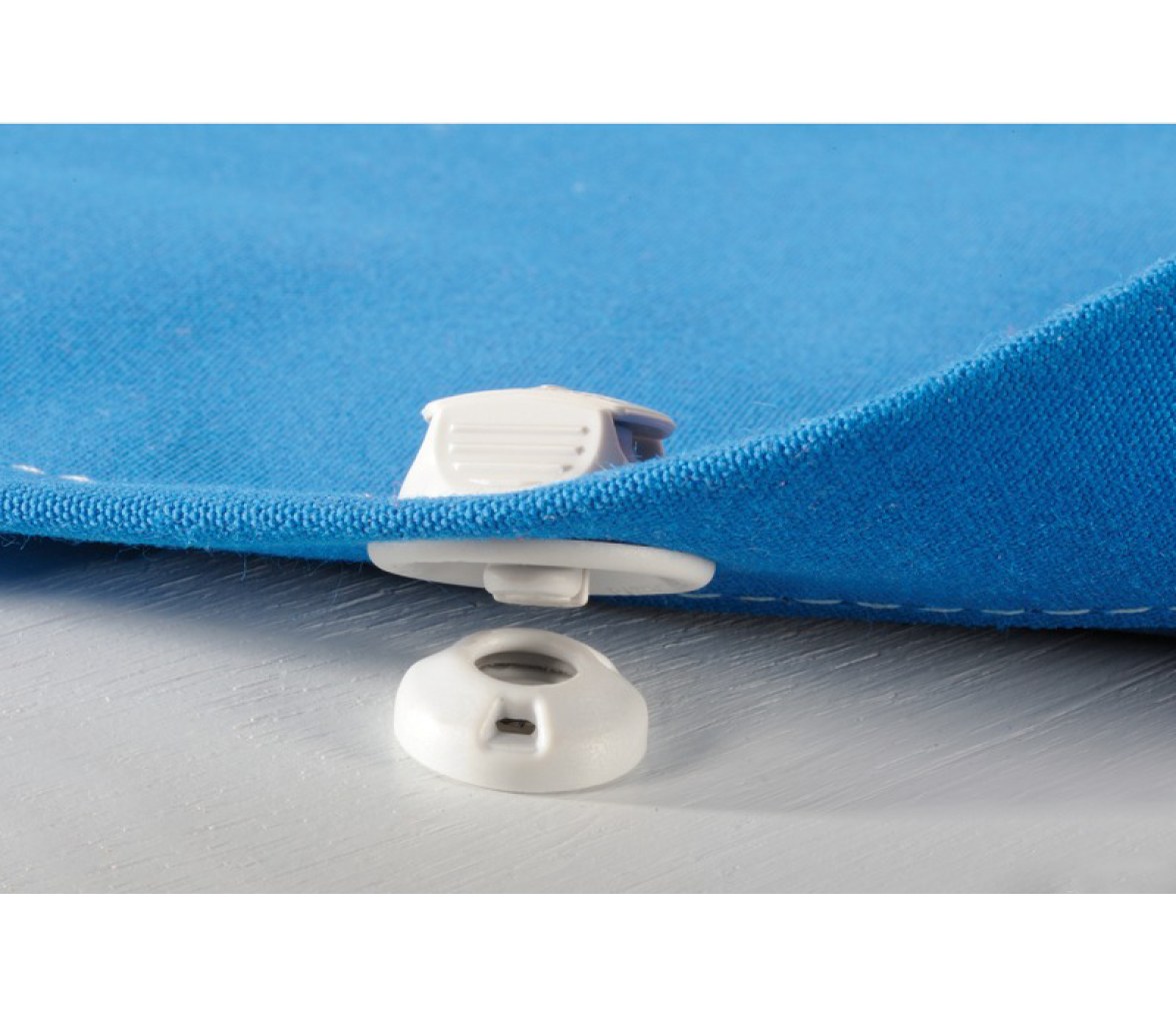 Perfix Broche Macho de Plastico Blanco - Pack 4