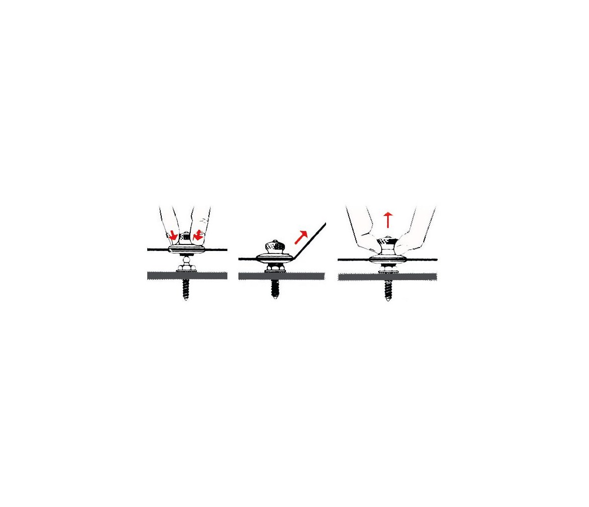 Male screw 12 mm stainless steel LOXX