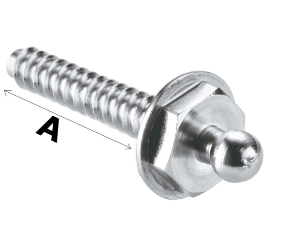 Male screw 12 mm stainless steel LOXX