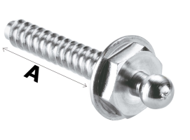 Male screw 10 mm stainless steel LOXX