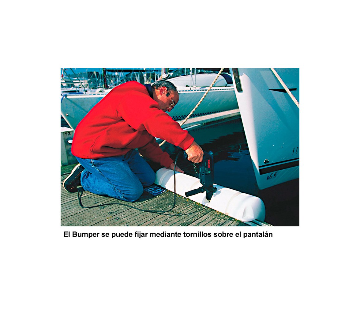 Bumper 1-2 Foam Filled 25 x 90 cm White