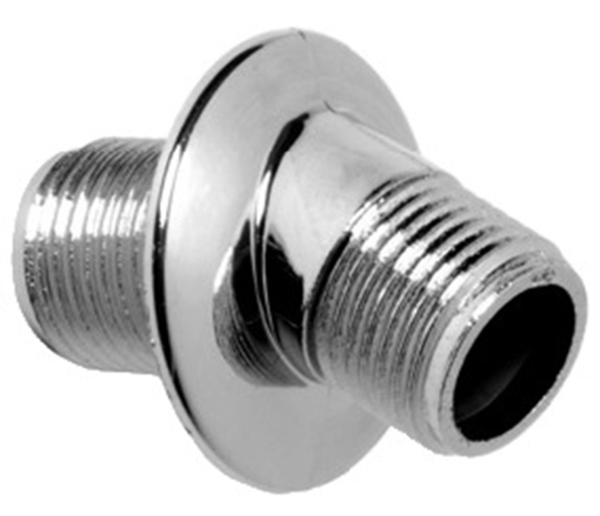 Chromed wall shower head
