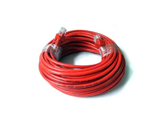Fischer Panda Cableado de comunicaciones RJ45 CAT-5E, 15 metros, rojo