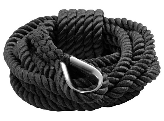 Cabo de Amarre de Poliester de 3 Hilos Negro