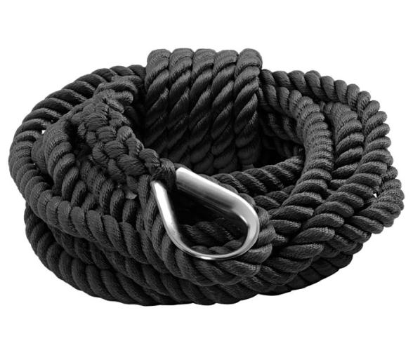 Cabo de Amarre de Poliester de 3 Hilos Negro