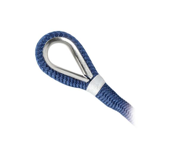 Cabo de Amarre de Poliester de Doble Trenza Azul