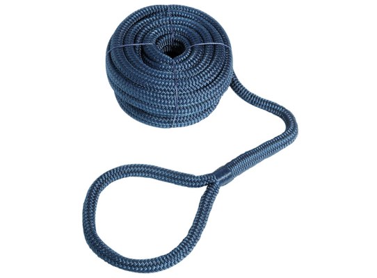 Mooring Line Double Braid with Eye Blue