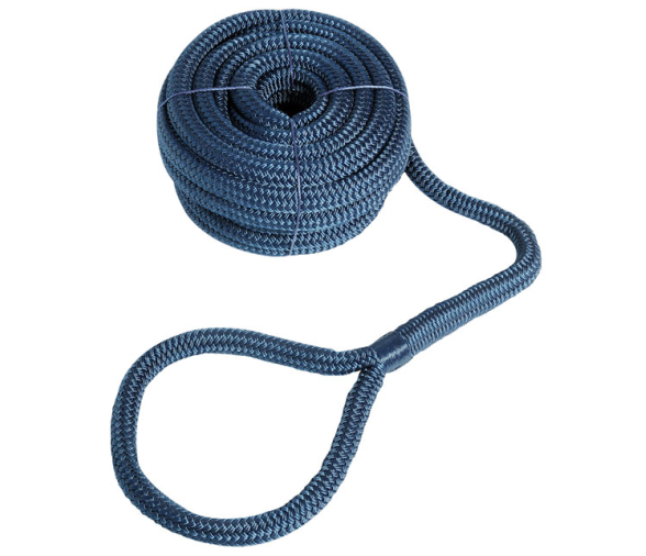 Mooring Line Double Braid with Eye Blue