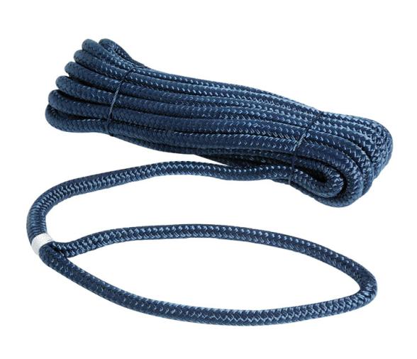 Cabo de Amarre de Poliester de Doble Trenza Azul con Gaza