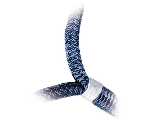 Cabo de Amarre de Poliester de Doble Trenza Azul con Gaza