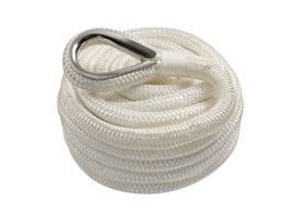 Cabo de Amarre de Poliester de Doble Trenza Blanco