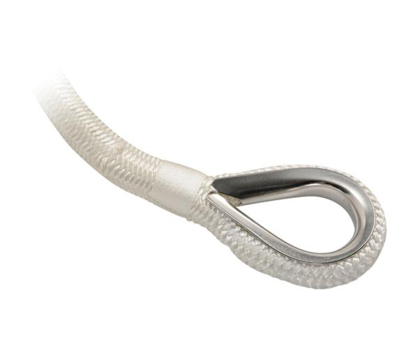 Cabo de Amarre de Poliester de Doble Trenza Blanco