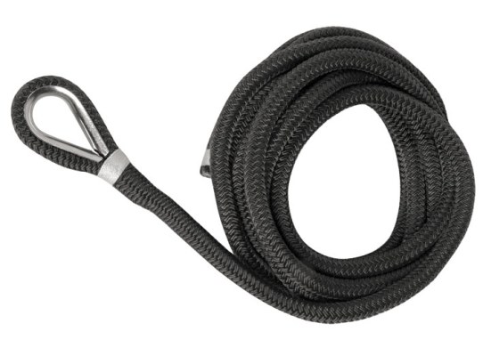 Spliced Mooring Line Double Braid Black