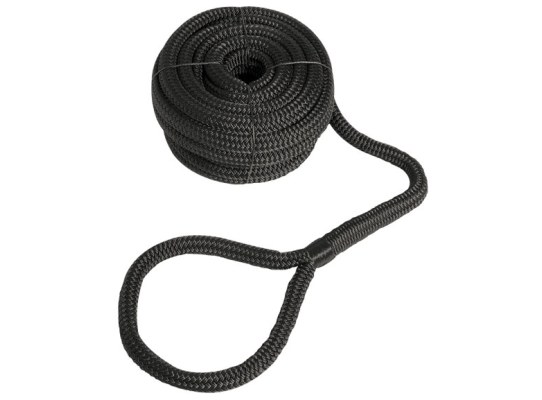 Mooring Line Double Braid with Eye Black