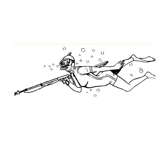 Cabo para Fusil Submarino Trem