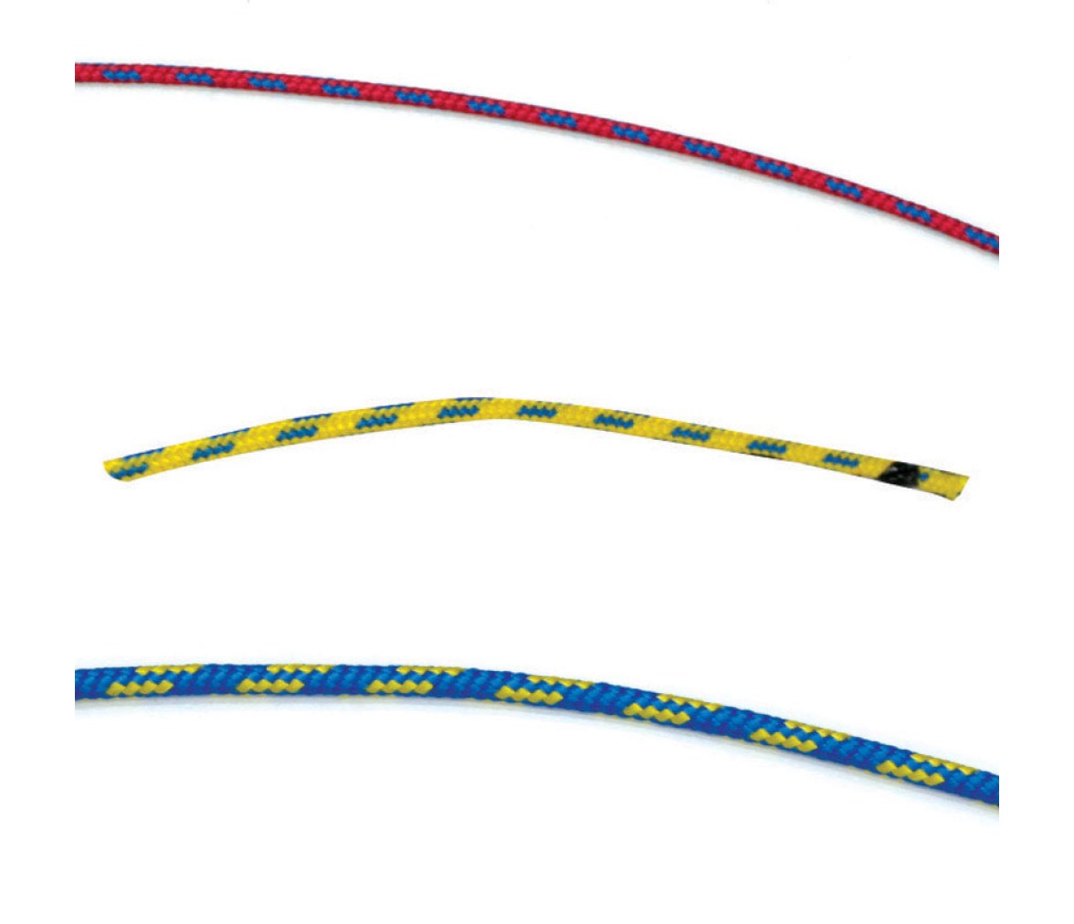 CABO Superline trenzado, Dyneema 100%, Diametro 1mm, rojo/negro-blanco