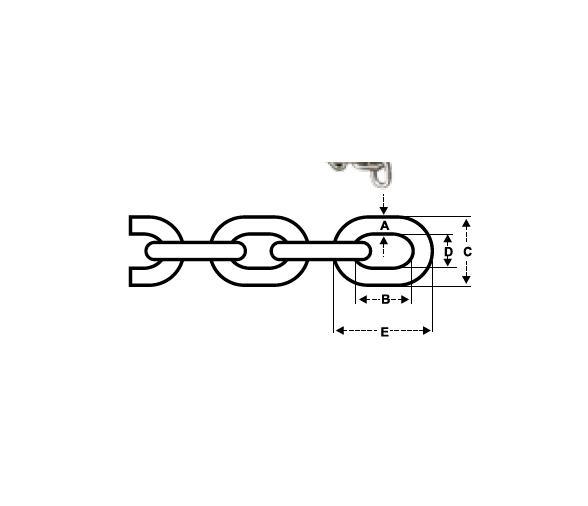 Cadena Calibrada Inox DIN 766 DE 3mm ISO 4565