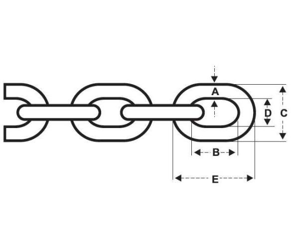Cadena Calibrada Inox DIN 766 6 mm
