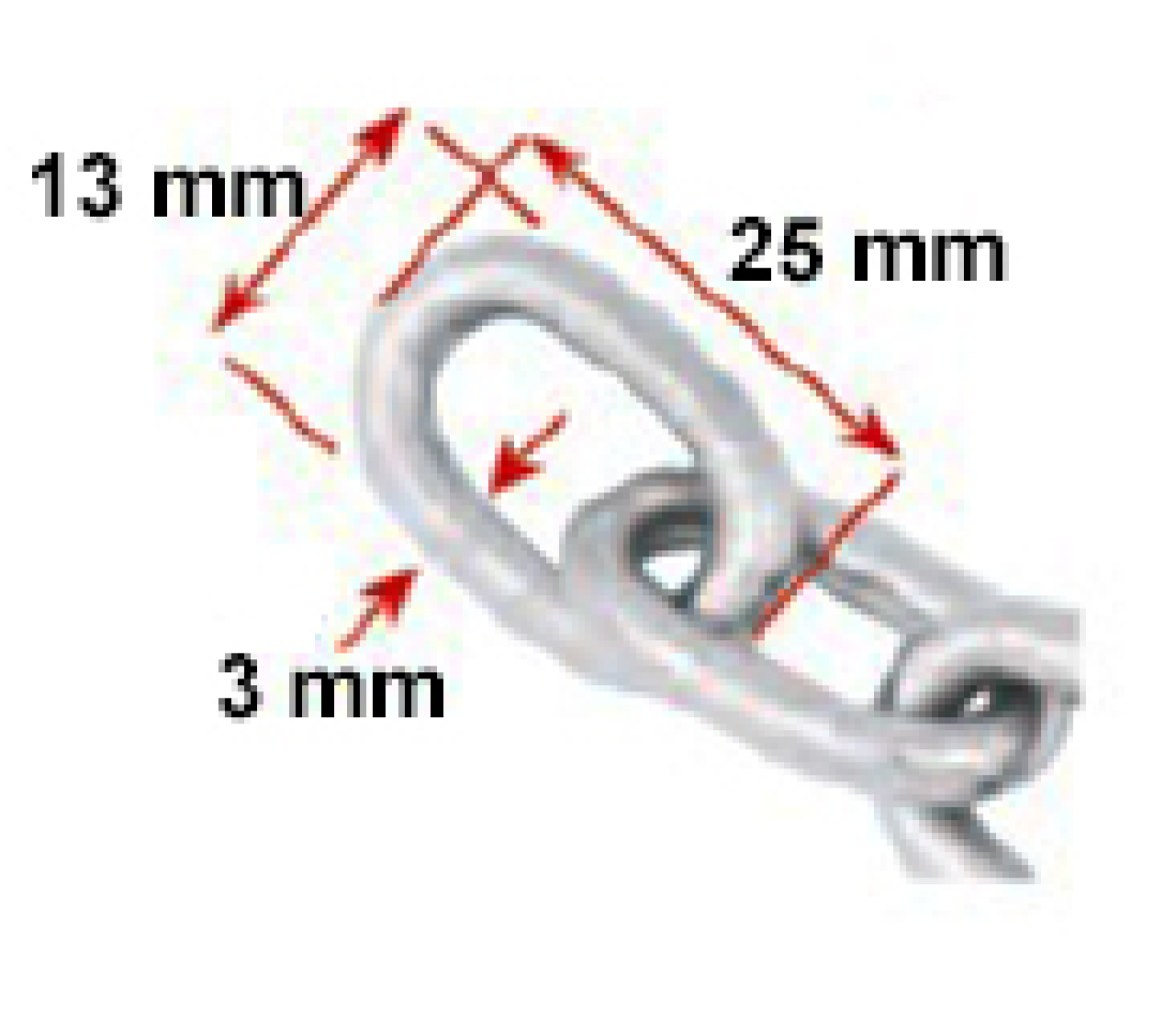 Cadena no Calibrada Inoxidable 304 de 3 mm - 1 Metro