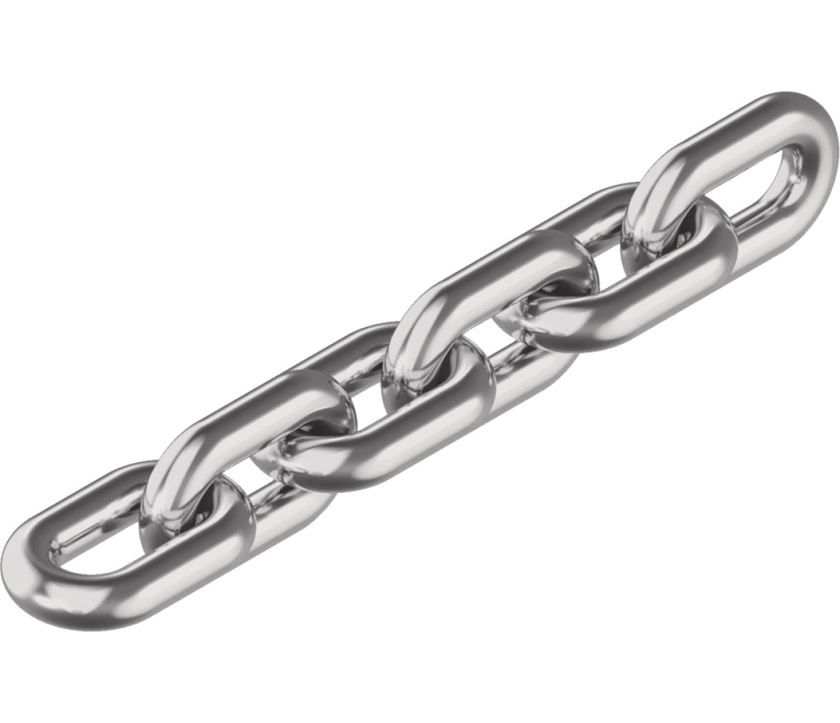 Cadena no Calibrada Inoxidable 304 de 3 mm - 1 Metro