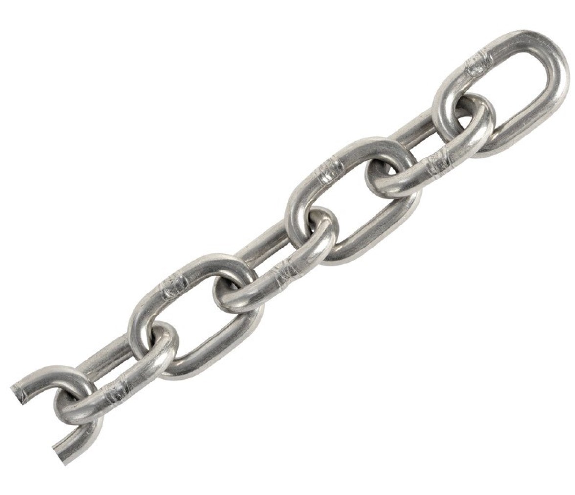 Cadena no Calibrada Inoxidable 8 mm Tipo Genovese- 1 Metro