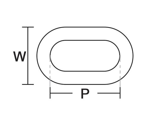 Cadena no Calibrada Inoxidable 8 mm Tipo Genovese- 1 Metro