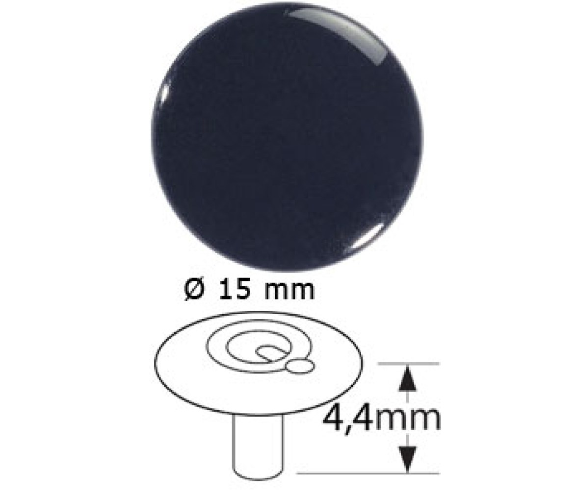CAF Broche Hembra Parte Superior Inox 316 Azul Navy