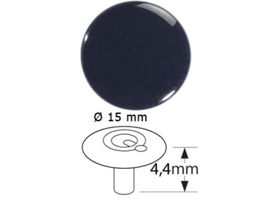CAF Broche Hembra Parte Superior Inox 316 Azul Navy