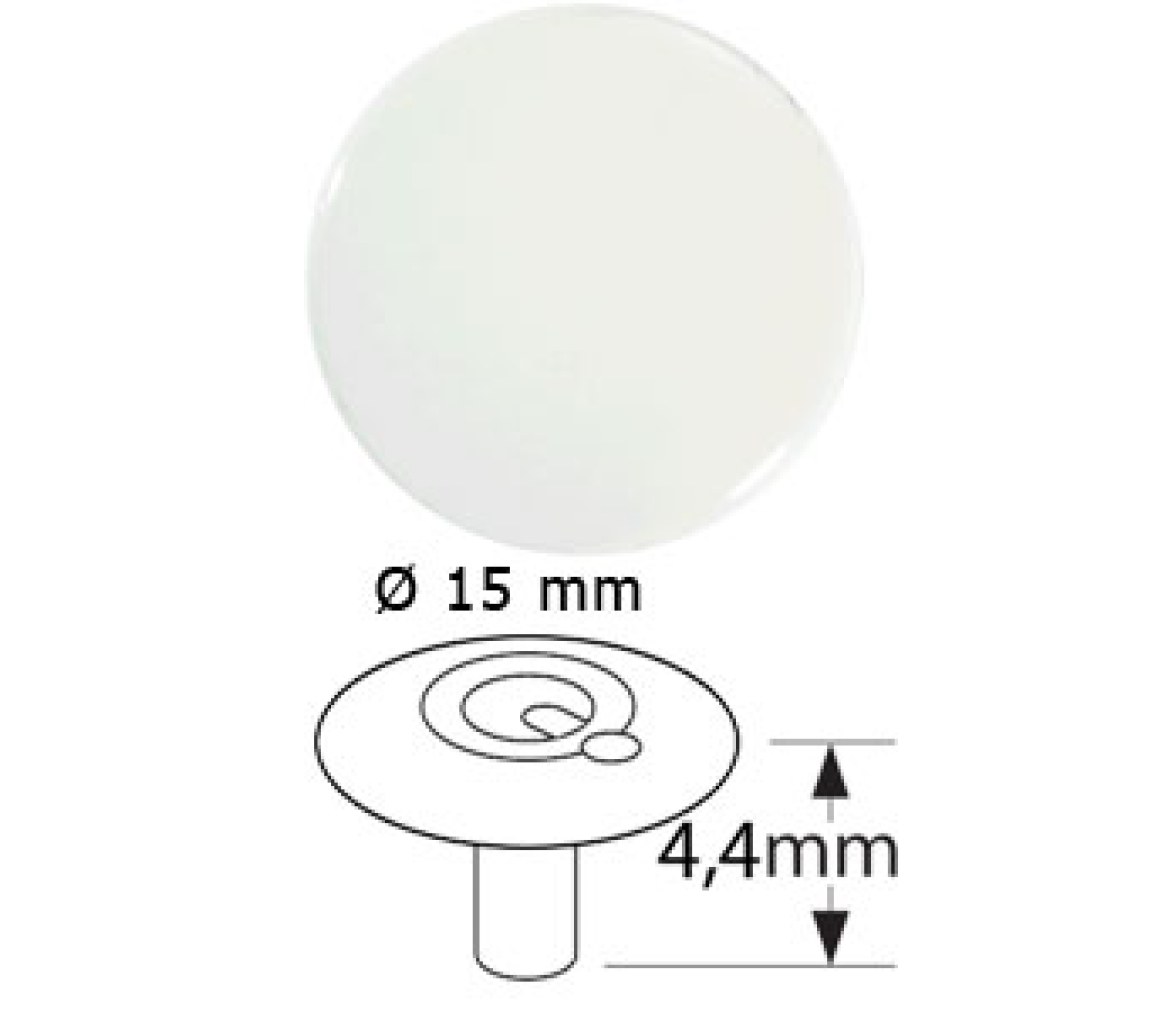 CAF Broche Hembra Parte Superior Inox 316 Blanco
