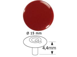 CAF Broche Hembra Parte Superior Inox 316 Rojo Burdeox