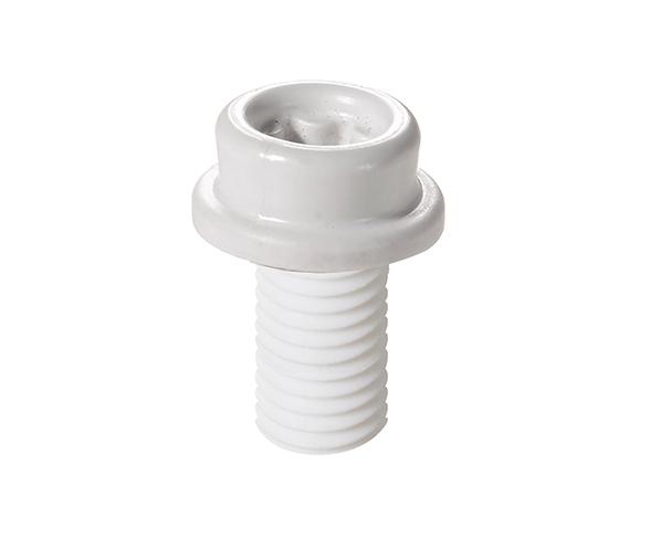 CAF Broche Macho con Tornillo M6 Composite Blanco 10mm