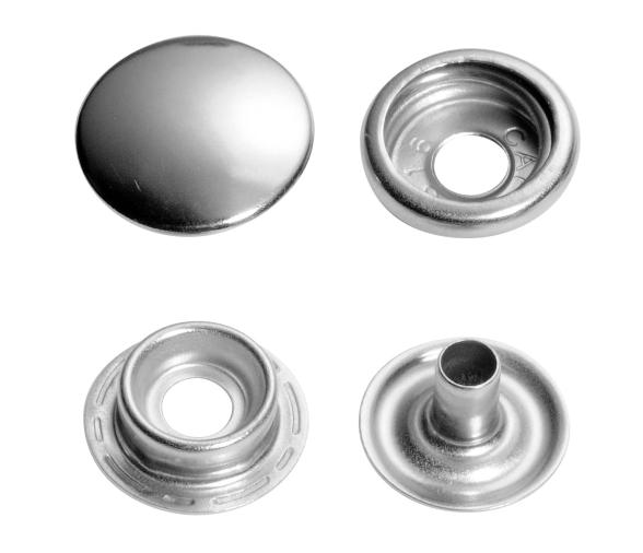 CAF Set 10 Broches con Fijacion a Tela en Acero Inox 316