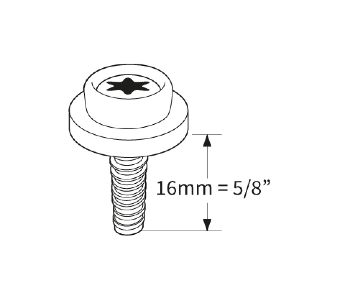 CAF Broche Macho Autorroscante Composite Blanco 16mm