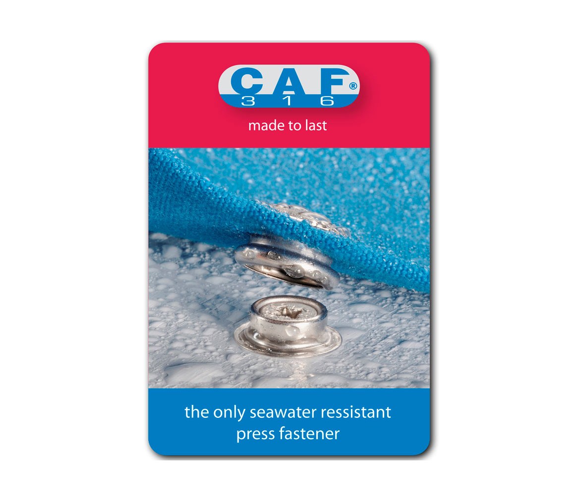 CAF Set 10 Broches con Fijacion a Tela en Acero Inox 316