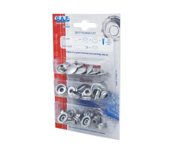 CAF Set 10 Broches con Fijacion Tornillo en Acero Inox 316