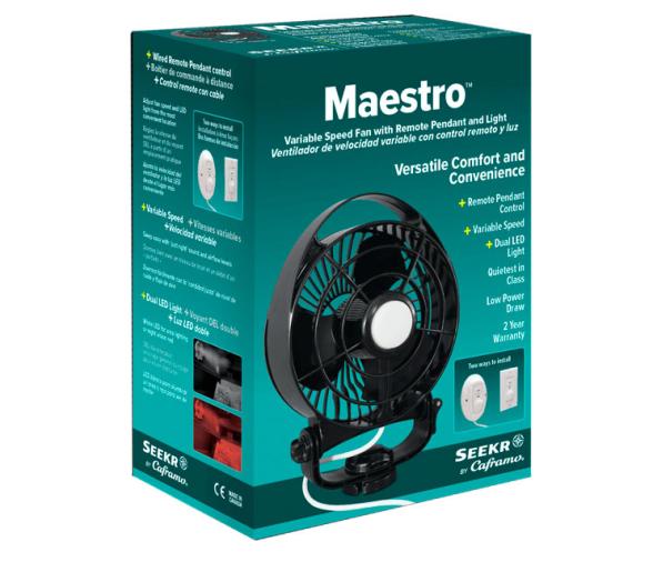 Caframo Ventilador Maestro con LED 12V