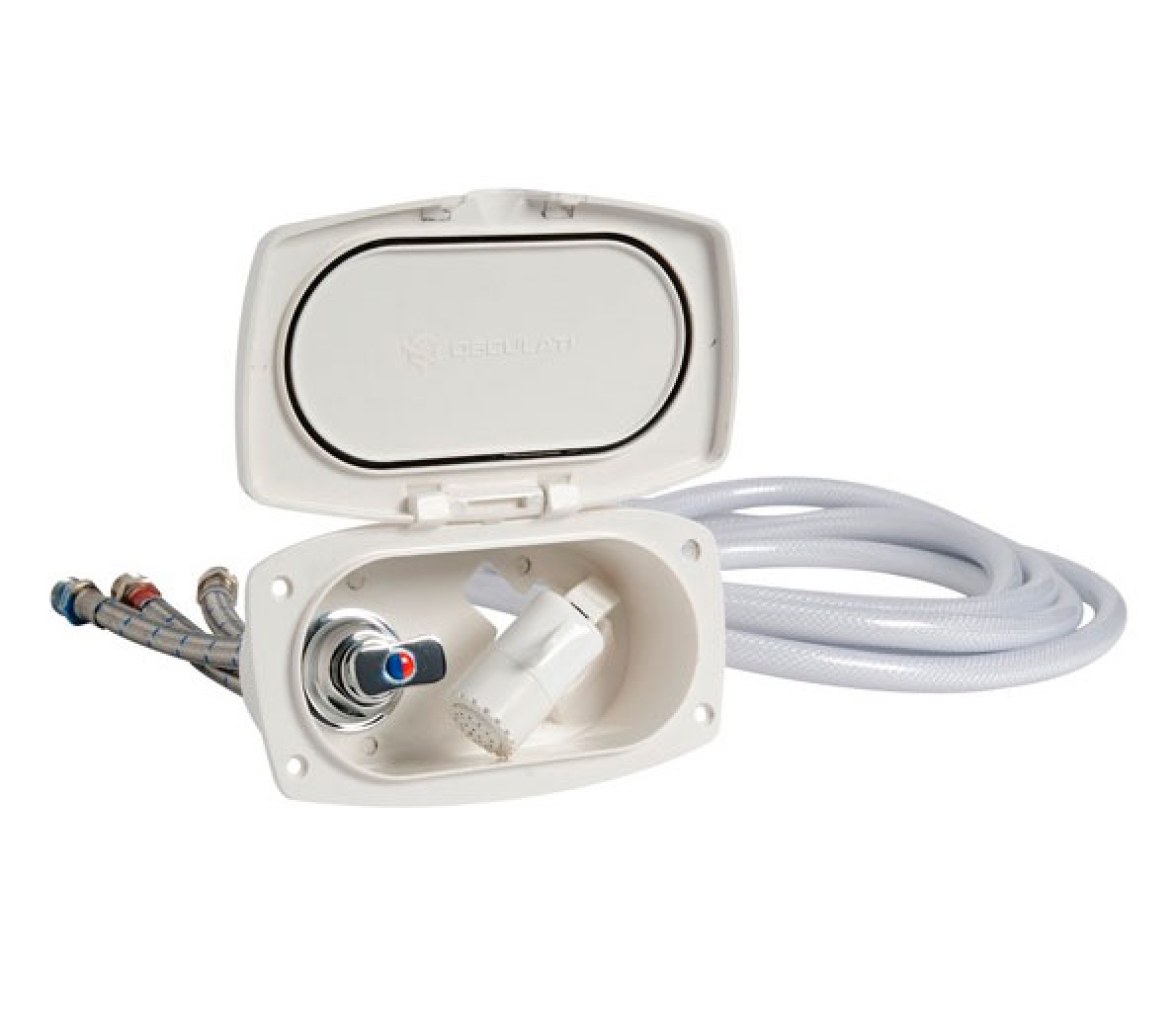 Caja con Ducha New Edge Manguera PVC con Mezclador