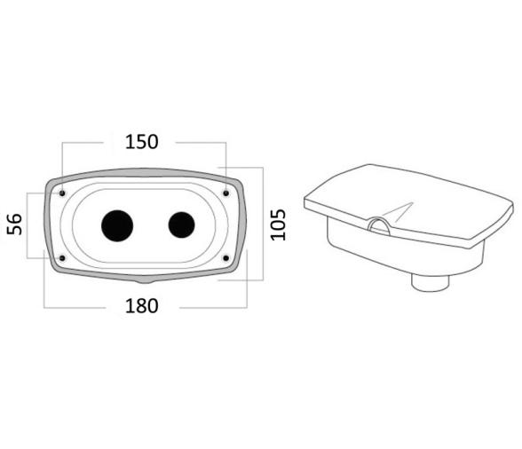 Caja con Ducha New Edge Manguera PVC con Mezclador Mizar