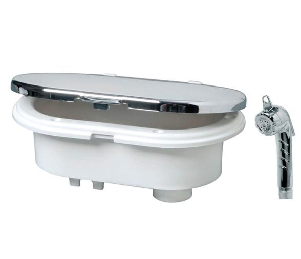 Caja Cromada con Ducha Desy con Mezclador