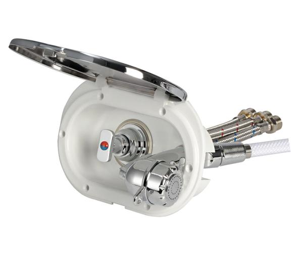 Caja Cromada con Ducha Desy con Mezclador