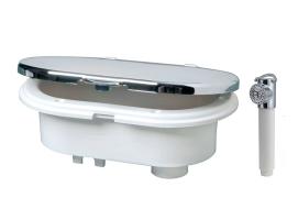 Caja Cromada con Ducha Mizar con Mezclador