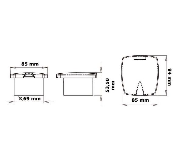 Caja Ducha Cromada con Pomo Ducha Osculati