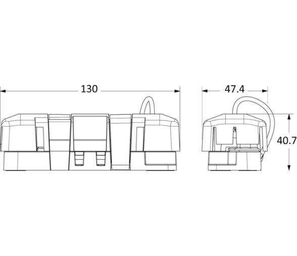 Portafusible Mega Estanco con Tapa Protectora
