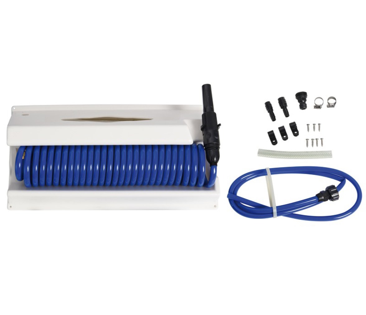 Caja Con Manguera Espiral De Agua