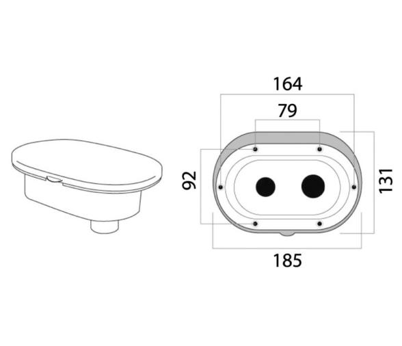 Caja Cromada con Ducha Mizar Manguera Inox con Mezclador