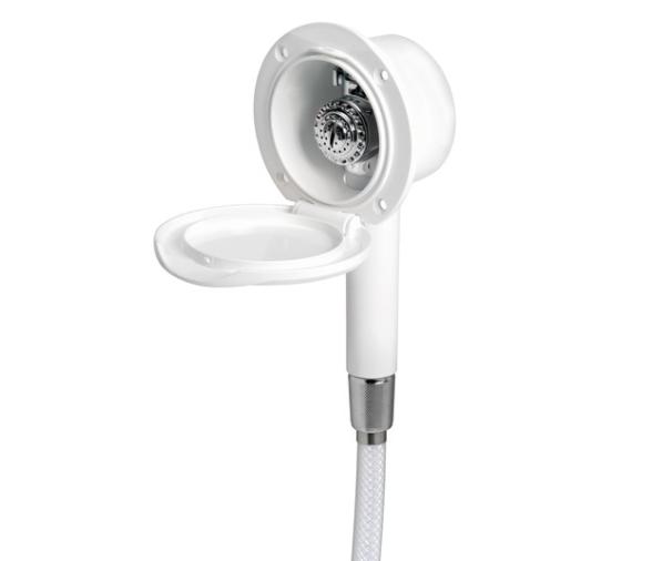 Caja Ducha pared Classic EVO con boton ducha Mizar blanco