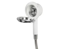 Chromed Classic EVO wall shower box with Mizar push button shower