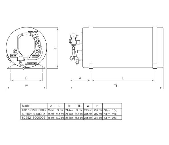 Termo Calentador de Agua Isotemp Slim