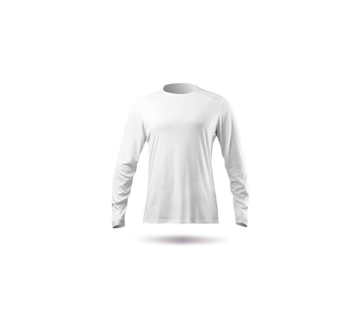 Camiseta UV ZhikDry Manga Larga Blanca Hombre
