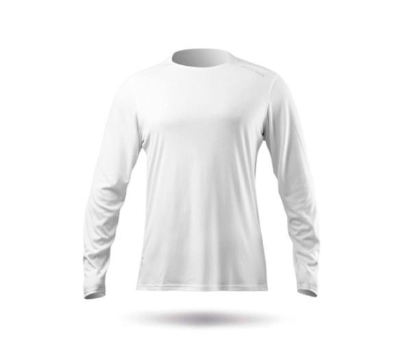 Camiseta UV ZhikDry Manga Larga Blanca Hombre